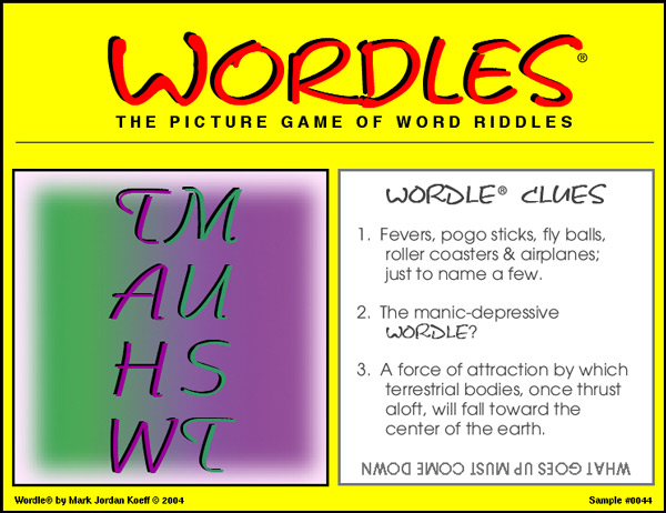 Wordle Samples » Wordle Puzzles – The Original  CLICHES 